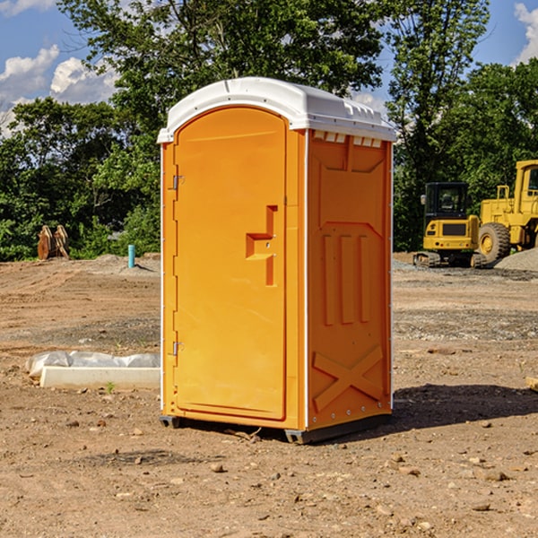 what is the expected delivery and pickup timeframe for the porta potties in Downing